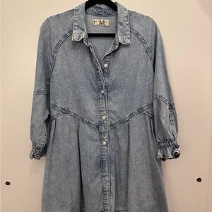 We The Free Light Blue Denim Shirt